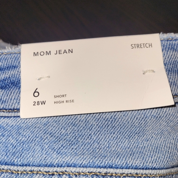 AMERICAN EAGLE MOM JEAN STRETCH DENIM JEANS WOMENS SIZE 6 SHORT HIGH RISE - Picture 7 of 7